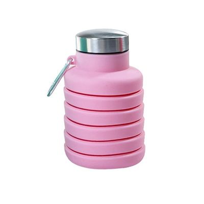 Diseño contemporáneo 500ml botella de agua plegable de silicona para viajes unisex gimnasio deportes