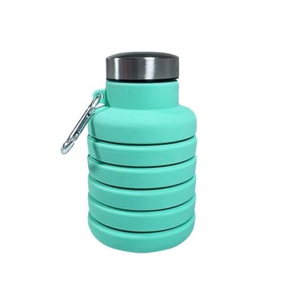 Diseño contemporáneo 500ml botella de agua plegable de silicona para viajes unisex gimnasio deportes
