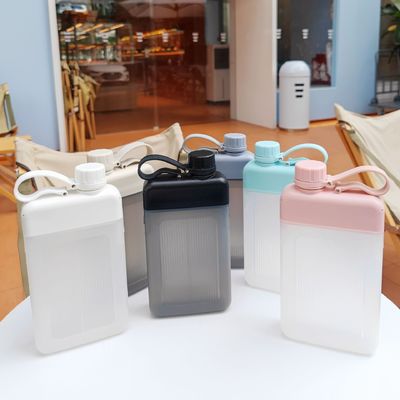 Botella deportiva de jugo cuadrada personalizada con tapa para niños