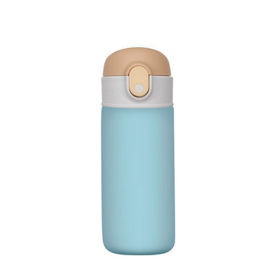 Flasca deportiva de 16 oz para niños Flasca de vacío aislada Termos con calidad alimentaria PP / silicona