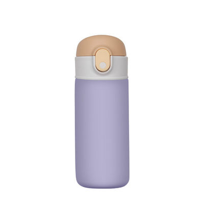 Flasca deportiva de 16 oz para niños Flasca de vacío aislada Termos con calidad alimentaria PP / silicona