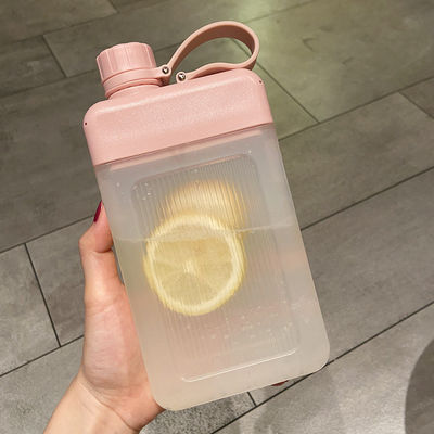 Botella de agua cuadrada portátil de 450 ml para viajes al aire libre