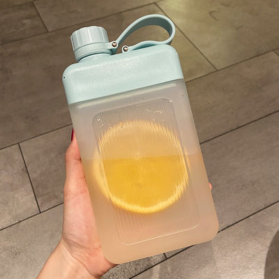 Botella de agua cuadrada portátil de 450 ml para viajes al aire libre