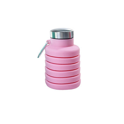 Logotipo personalizado Botella de agua de silicona de 500 ml para gimnasio de vacaciones Deportes BPA Taza de estudiante gratuita
