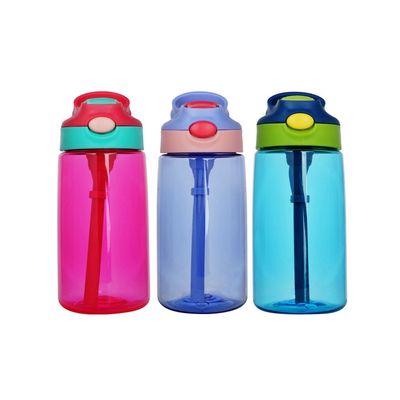 Botella de agua para niños libre de BPA con tapa y mango de paja para agua sostenible y hirviendo