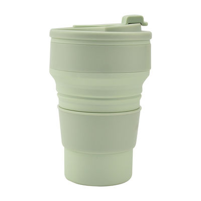 350ml/500ml Impresión personalizada Taza plegable de silicona para botella de agua portátil reutilizable