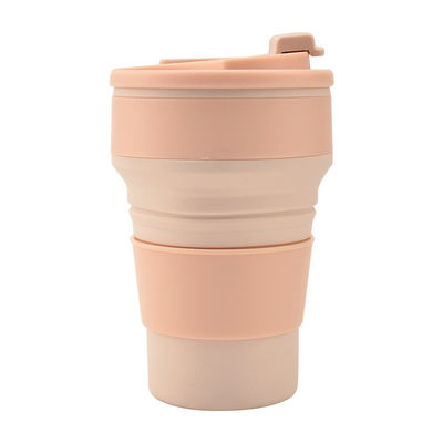 350ml/500ml Impresión personalizada Taza plegable de silicona para botella de agua portátil reutilizable