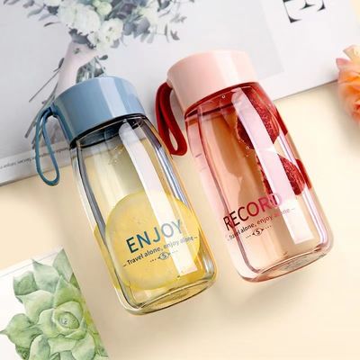 Performance de aislamiento térmico lindo portátil 380 ml taza de agua transparente para exteriores