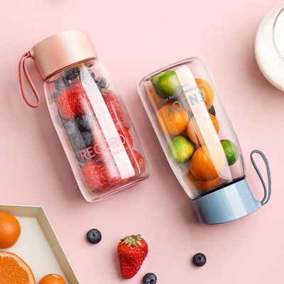 Performance de aislamiento térmico lindo portátil 380 ml taza de agua transparente para exteriores