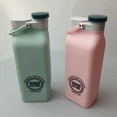 Logotipo personalizado Botella de agua de silicona plegable perfecta para regalos de negocios