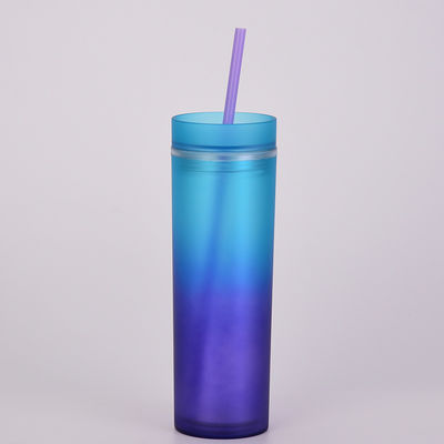 Botella de agua de plástico de tipo paja razonable con tapa láser Compatible y oferta