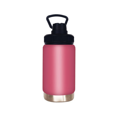 12 oz de biberón rosado de doble pared reutilizable con rendimiento de aislamiento térmico y mango