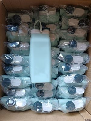 Botella de agua reciclable Moda Botellas de agua de silicona plegables de 600 ml para una fácil portabilidad