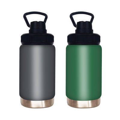 Botella de agua de acero inoxidable personalizada de gran capacidad para deportes de doble pared ecológica