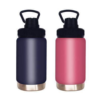 Botella de agua de acero inoxidable negra aislada de 32 oz Flasca de vacío para actividades al aire libre