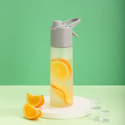 Diseño Logotipo personalizado Botellas de spray de plástico de 650 ml para deportes al aire libre Botella creativa