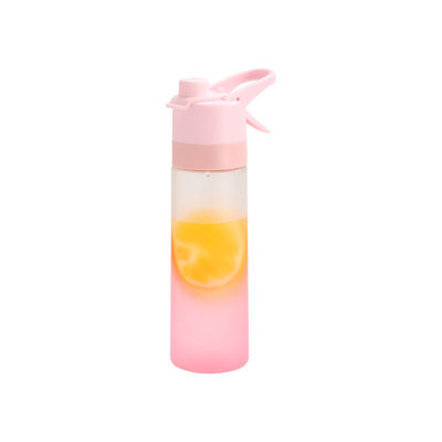 Botella de agua de pulverización aislada de plástico de doble pared PC para deportes en bicicleta al aire libre