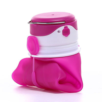 550ml Bpa Libre Sublimación Claros Gimnasio Plegable Deportivo Niños Botella de agua de silicona con luz LED para adultos