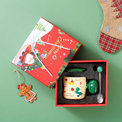 Gran calidad Cerámica Santa Taza con cuchara Regalo de Navidad natural y saludable