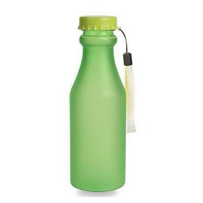 PC plástico 550ml botella portátil de agua sellada congelada para viajes yoga correr acampar