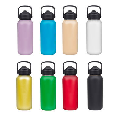 Botella de agua de acero inoxidable de vacío portátil de doble capa para deportes al aire libre y hogar