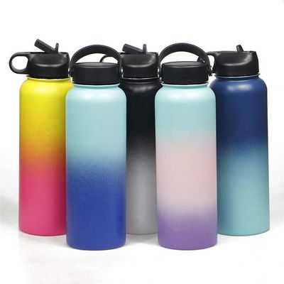 Botella de agua de acero inoxidable 304 de doble capa de vacío de alta capacidad para exteriores