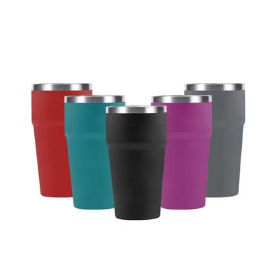 Logotipo personalizado aceptable diseño atractivo tazas de café de acero inoxidable copa de tumbler 16oz