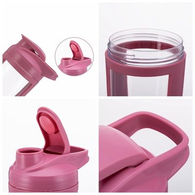 Equipado con BPA Gratis Creativo Logotipo personalizado Botella de batido de 650 ml para deportes Botella de agua