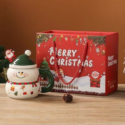 Taza de Navidad de lujo Santa Cerámica con diseño de logotipo personalizado y sin accesorios incluidos