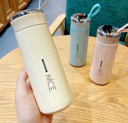 Estocado de alta resistencia a la temperatura de vacío de doble pared de vidrio taza de té con logotipo personalizado