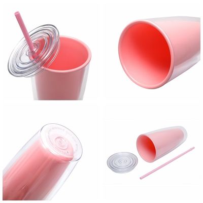 Impresión de logotipo personalizado Tumbler de plástico reutilizable perfecto para niños y estudiantes