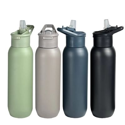 Flasca de acero inoxidable aislada al vacío con tapa de mango verde 580ml y 1000ml