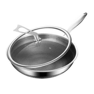 Sostenible 316 de acero inoxidable Wok 32cm 34cm de pantalla de doble cara panal de miel utensilios de cocina