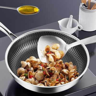 Objetivo general Acero inoxidable Woks personalizable y sin pegamento para sus necesidades de cocina