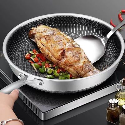 Objetivo general Acero inoxidable Woks personalizable y sin pegamento para sus necesidades de cocina