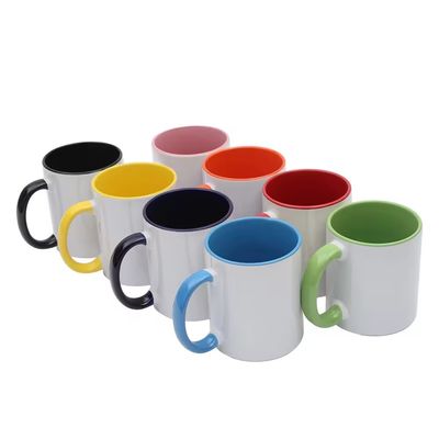 Novedad estilo de diseño Cerámica Sublimación Taza 11 oz Custom Colorida Taza Blanca para necesidades B2B