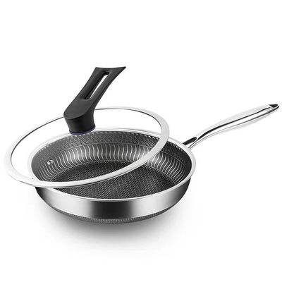 Pansas de cocción con tapa de vidrio de acero inoxidable para estufas de propósito general