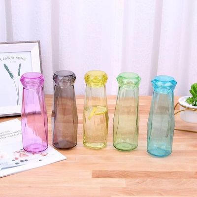 Conveniente botella de agua de vidrio de 21,5 * 7,5 cm ideal para oficinas de campamento y estilos de vida activos