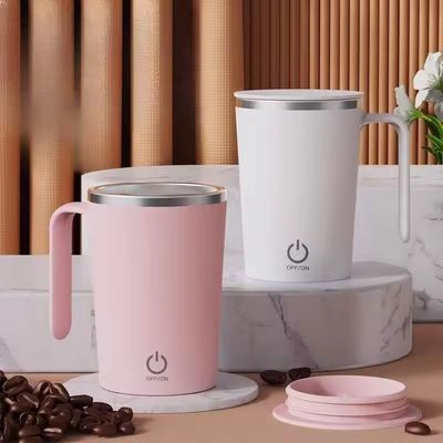 Logotipo personalizado Taza de mezcla eléctrica aceptable para taza de café de acero inoxidable