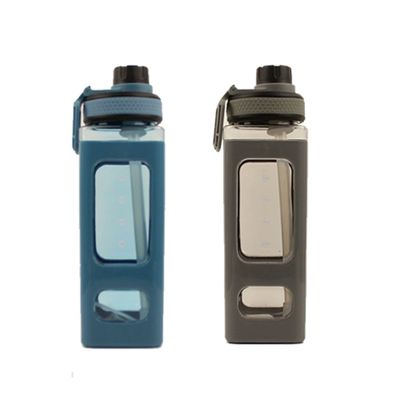 Envasado Eco Amigable Limpia Cuadrada Portátil Reutilizable Botella De Agua De Bebida De Deporte De Plástico Con Corda