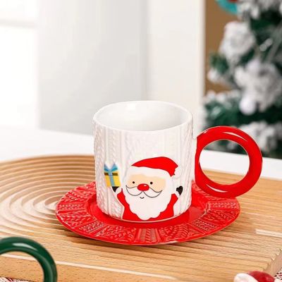 Estilo de Navidad con logotipo personalizado de Santa Claus y patrón de árbol