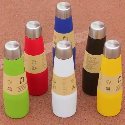 Botella de vacío de acero inoxidable para deportes botella de agua recubierta en polvo de 18 oz personalizable