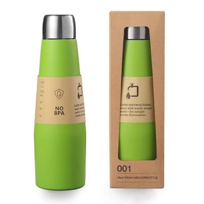 Botella de vacío de acero inoxidable para deportes botella de agua recubierta en polvo de 18 oz personalizable