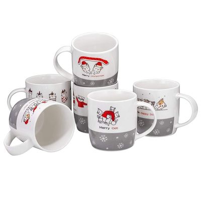 Tazas de chocolate caliente Diseño atractivo y taza de café de Navidad de 14 oz con diseño de Santa