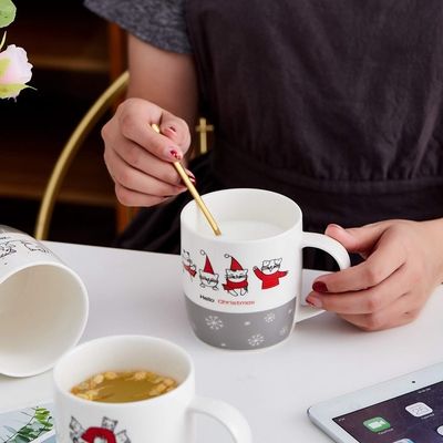 Tazas de chocolate caliente Diseño atractivo y taza de café de Navidad de 14 oz con diseño de Santa