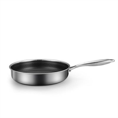 Una manija de acero inoxidable 3 capas de panela de cocina de panal de miel antiadherente para utensilios de cocina duraderos