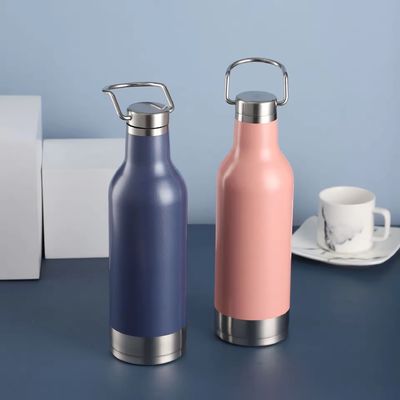 500 ml botella de agua deportiva de acero inoxidable de doble pared cáliz térmico aislado para todas las edades