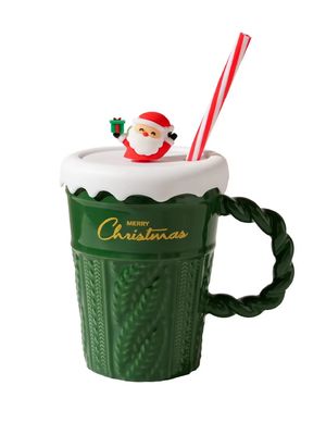 Regalos de negocios Navidad Cerámica Taza de café Tazas de té Tazas de Navidad portátiles 400ml
