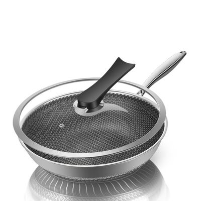 Cocinas llenas de cocinas deben tener sartén de panal de panal de abejorro antiadherente con mango resistente al calor
