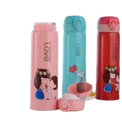 Botella de agua de vidrio de gran capacidad de acero inoxidable 304 de rebote copa de bebida recta